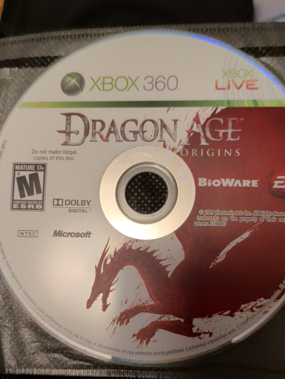 Dragon Age: Origins (Disc Only) Xbox 360